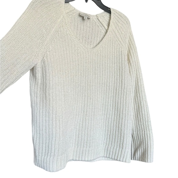 Luck Brand Women's Vanilla V-Neck Chenille Sweater - Picture 3 of 7